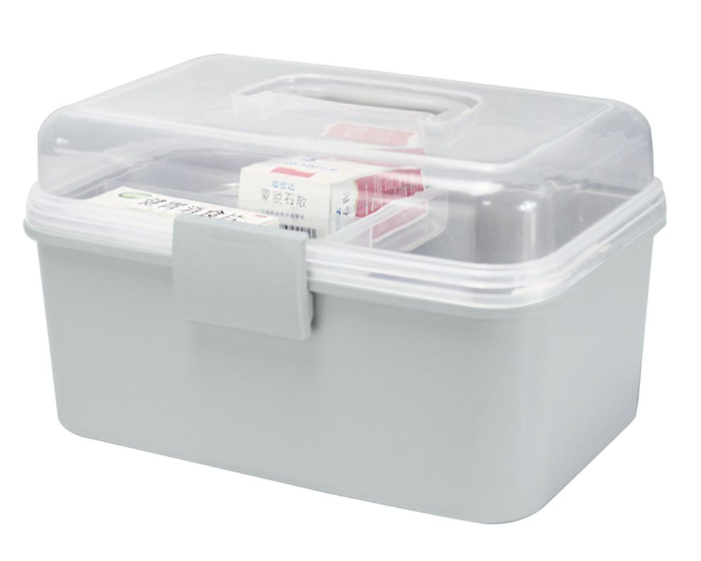 Caja organizadora Cotidiana transparente plástica 28.5x19x16.5 cm-0