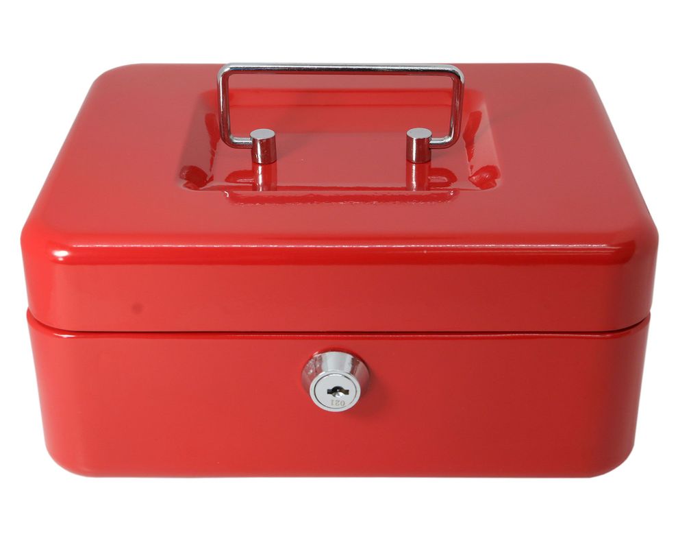 Cofre porta valores 9x20x16 cm mediano rojo Arnik-1