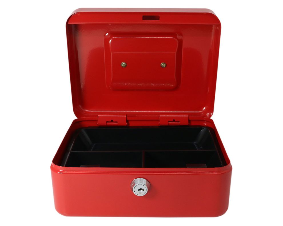 Cofre porta valores 9x20x16 cm mediano rojo Arnik-2