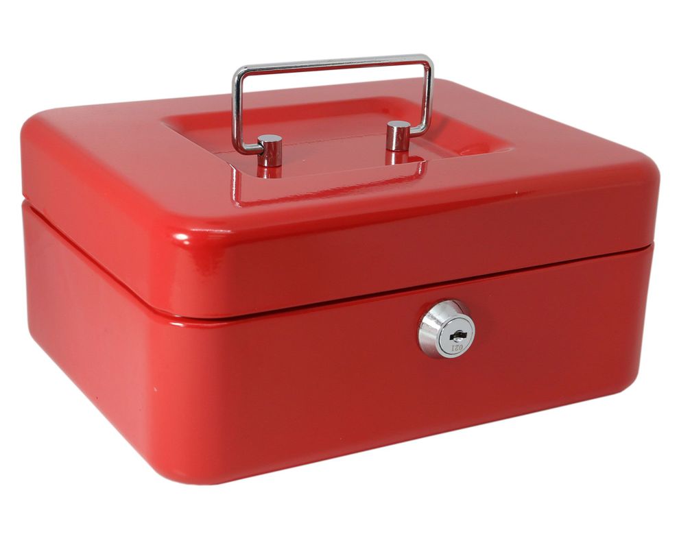 Cofre porta valores 9x20x16 cm mediano rojo Arnik-0