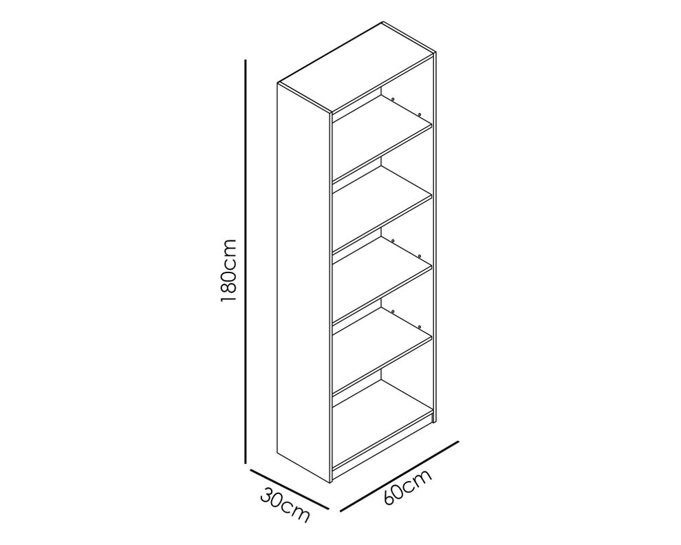 Librero 6 niveles roble santana M+Design-1