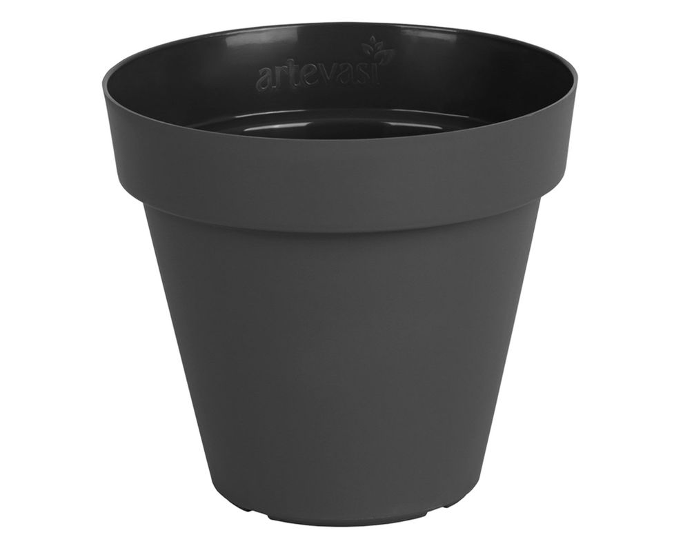 Maceta 25 cm Capri antracita-0