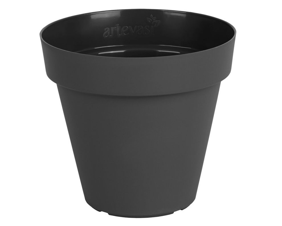 Macetero 20 cm Capri antracita Outzen-0
