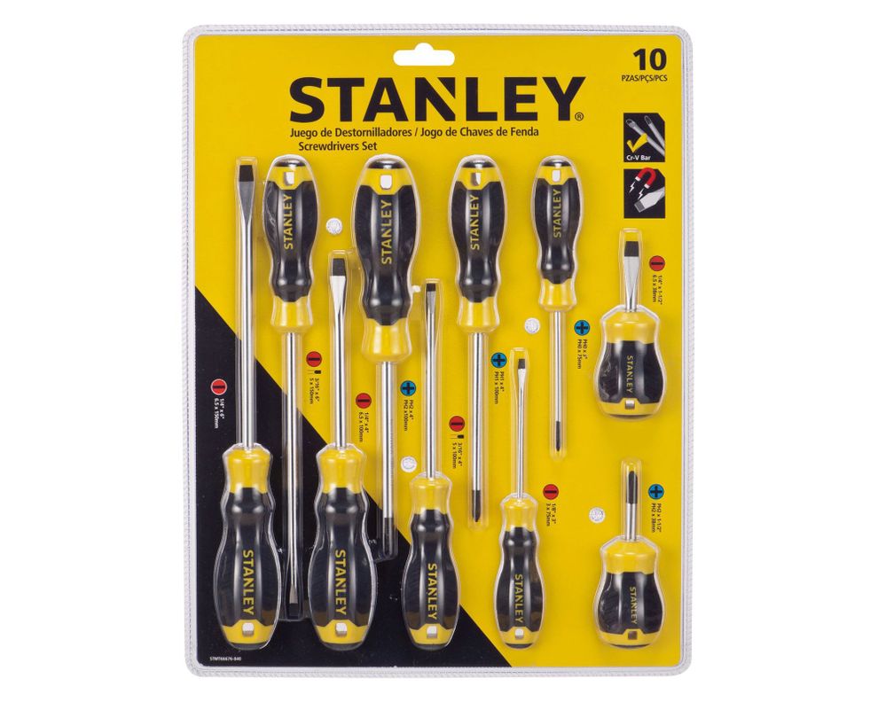Destornillador 10 piezas STMT66676-840 Stanley.-0