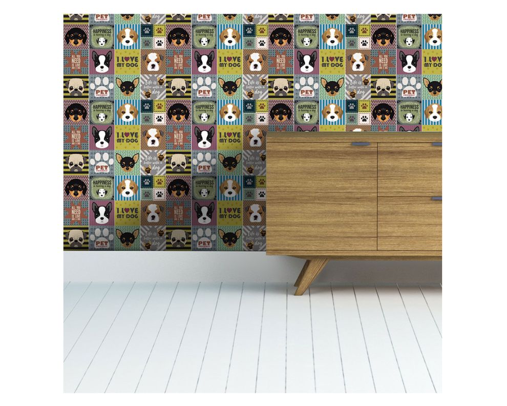 Vinilo adhesivo 15x15 cm Pets 12 unidades-2