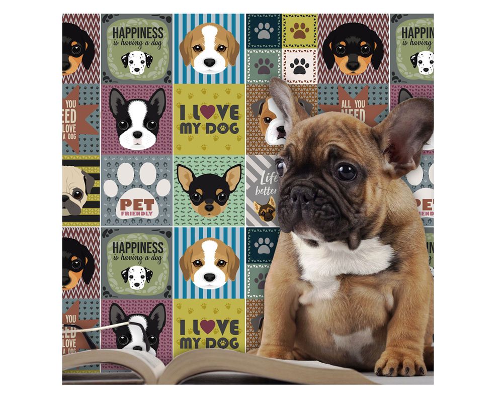 Vinilo adhesivo 15x15 cm Pets 12 unidades-3