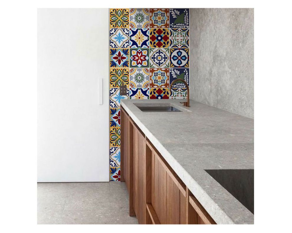 Vinilo adhesivo 15x15 cm Talavera 12 unidades-4