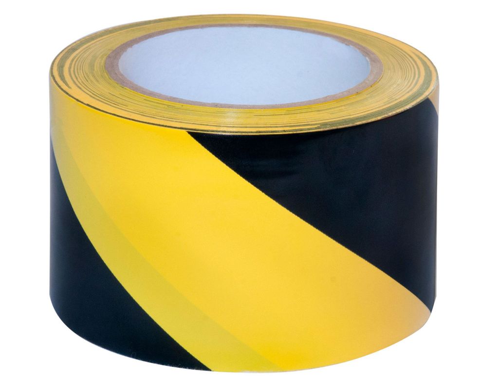 Cinta delimitadora de áreas 75 mm 33 m amarillo/negro Alte-0