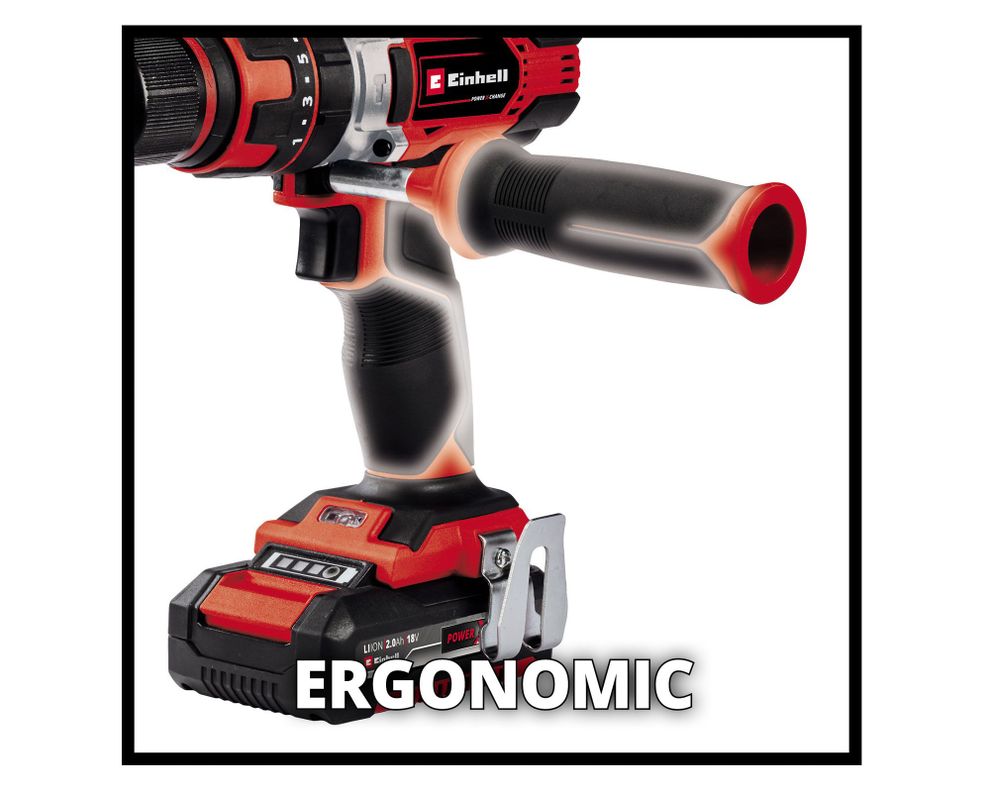 Taladro inalámbrico 18V 13mm TE-CD 18/48 LI-I + 2 baterías 2,0 Ah Einhell-2