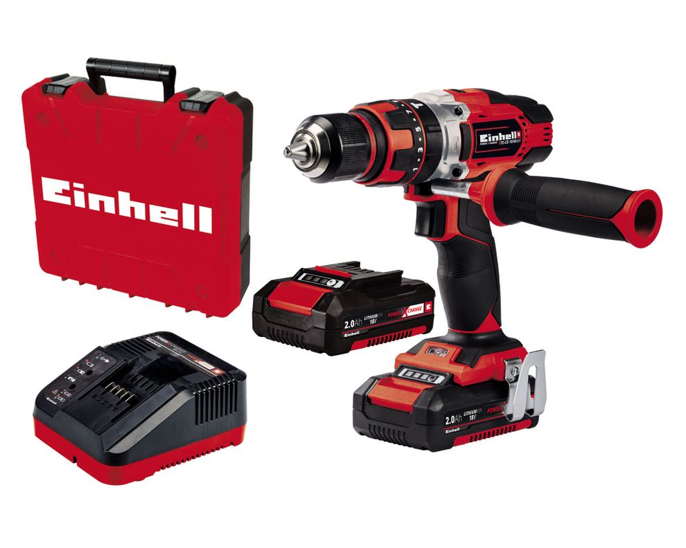 Taladro inalámbrico 18V 13mm TE-CD 18/48 LI-I + 2 baterías 2,0 Ah Einhell-0