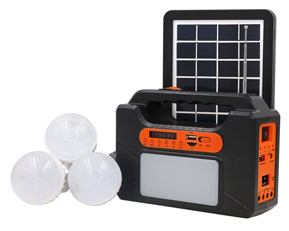 Kit de emergencia solar 3 ampolletas - linterna - foco lateral - radio - bluetooth Parksolar-1