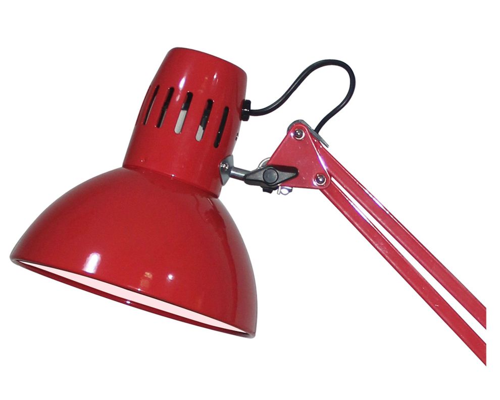 Lámpara escritorio 1L E27 movible rojo Abitare-1