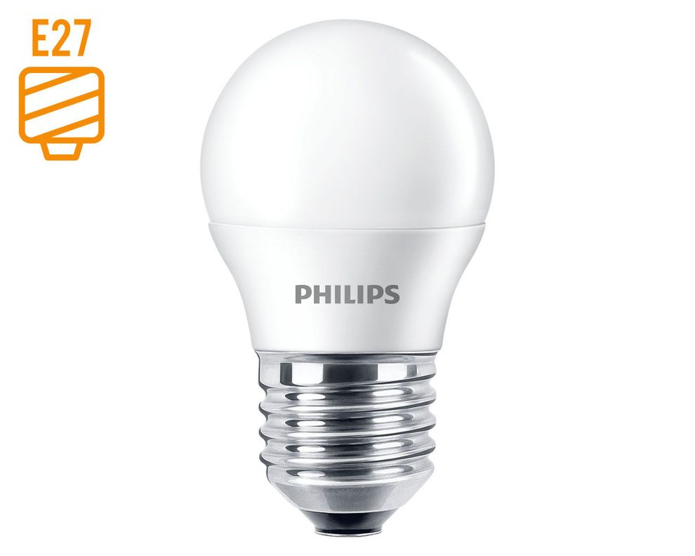 Ampolleta LED 4W E27 luz fría gotita Philips.-0