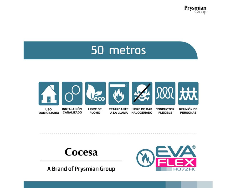 Cable evaflex 1,5 mm 50 m blanco Cocesa-1