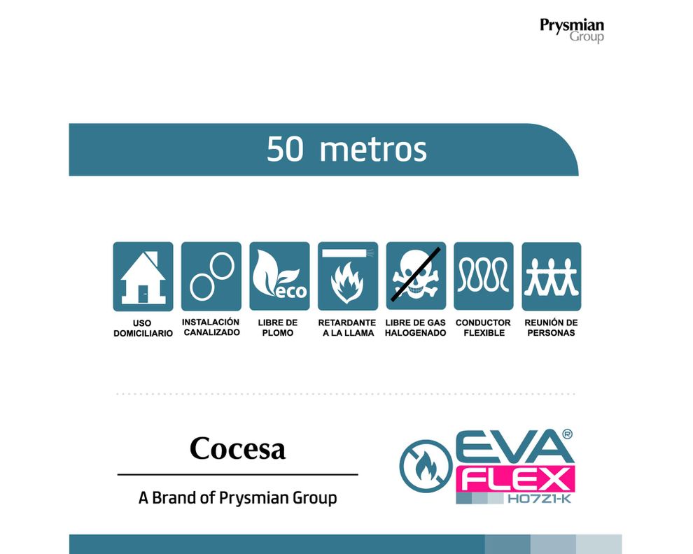 Cable evaflex 2,5 mm 50 m verde Cocesa-1