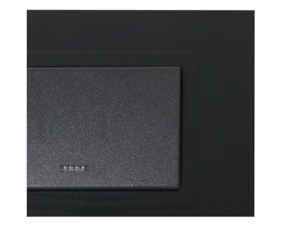 Placa armada interruptor simple 9/12 negro Kalop-2