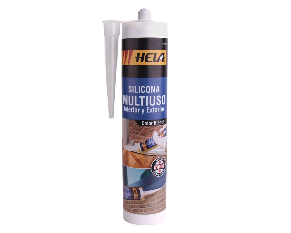 Silicona 280 ml multiuso blanco Hela-0