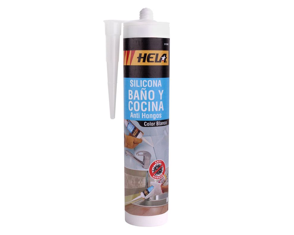 Sellador baño y cocina 280 ml blanco Hela-0