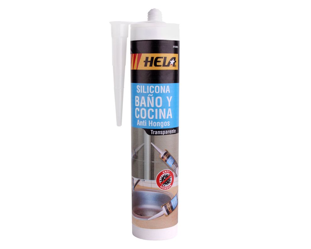 Sellador baño y cocina 280 ml transparente Hela-0