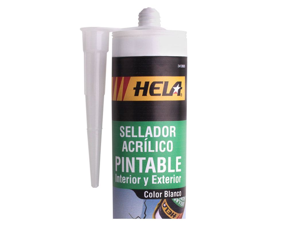 Sellador acrílico 280 ml pintable blanco Hela-1