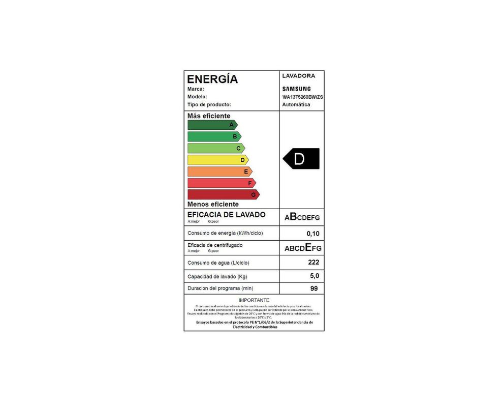 Lavadora carga superior 13 kg WA13T5260BW/ZS Samsung-25