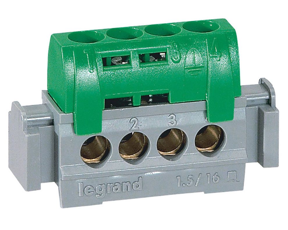 Regleta conexión 25 mm verde Legrand-0