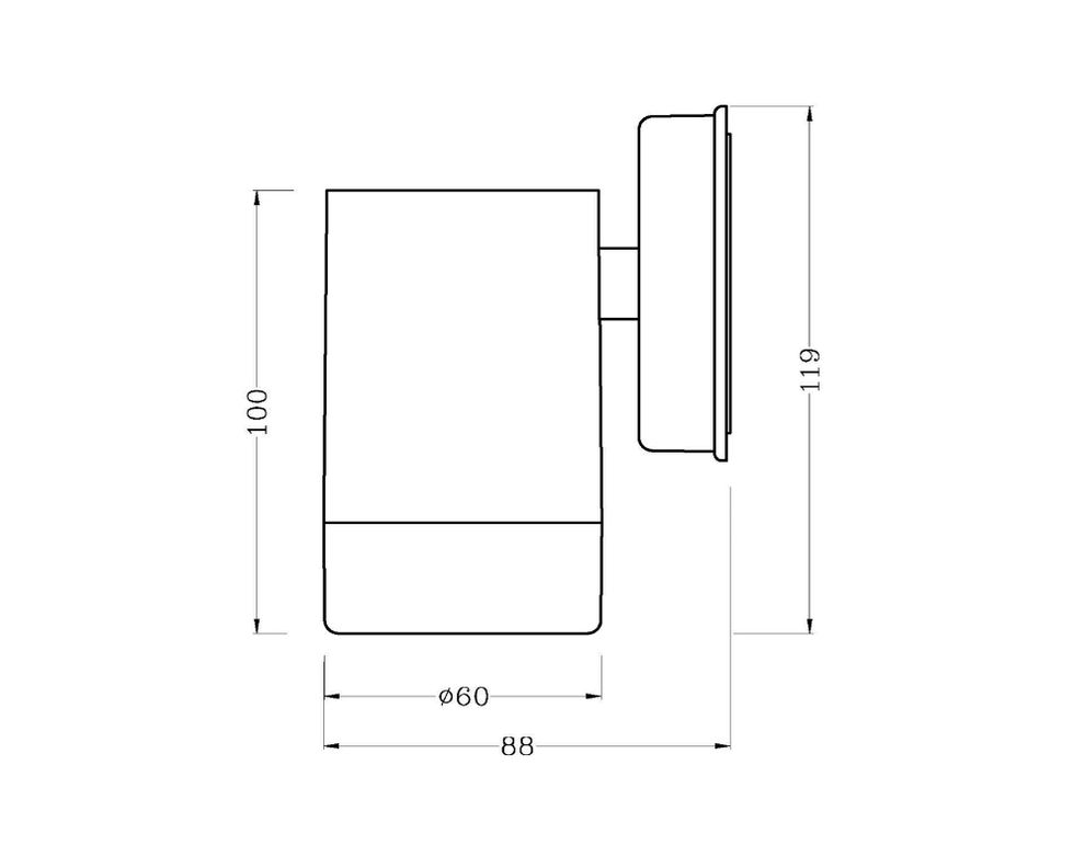 Aplique 1L GU10 negro Abitare-4