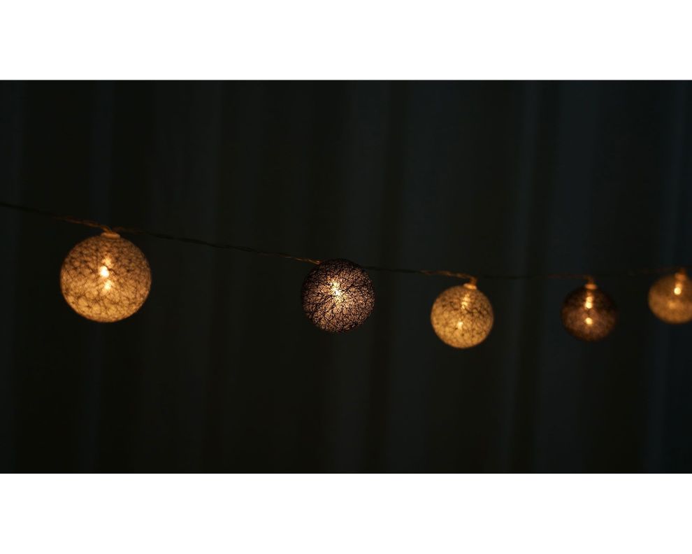 Guirnalda LED 10L esfera azul Abitare-3