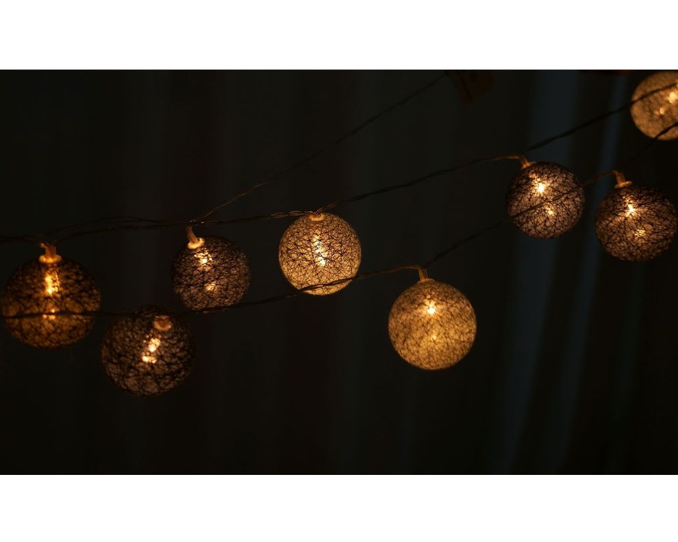 Guirnalda LED 10L esfera azul Abitare-2