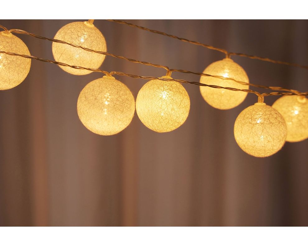 Guirnalda LED 20L esfera blanco Abitare-3