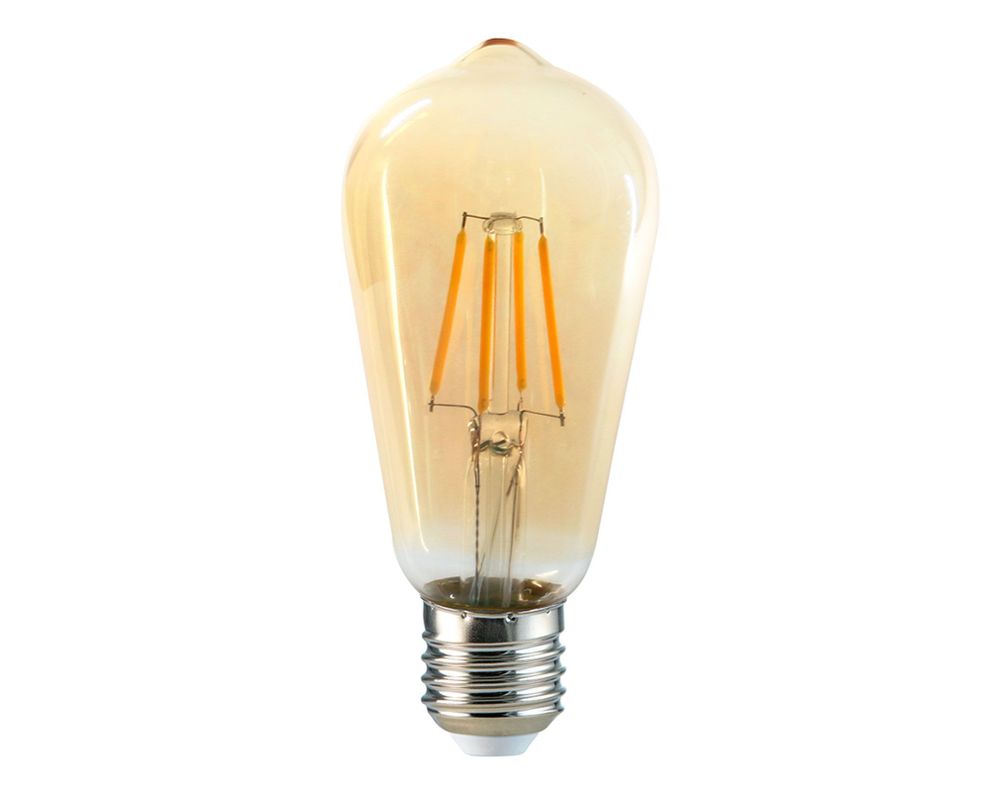 Ampolleta LED 6W E27 luz amarilla ST58 Megabright-0