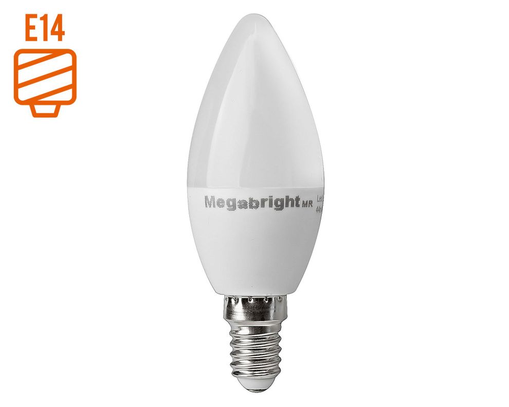 Ampolleta bright candle LED 5W E14 luz fría C37 Megabright-3