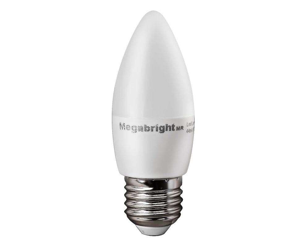 Ampolleta bright candle LED 5/6W E27 luz cálida C37 Megabright.-1