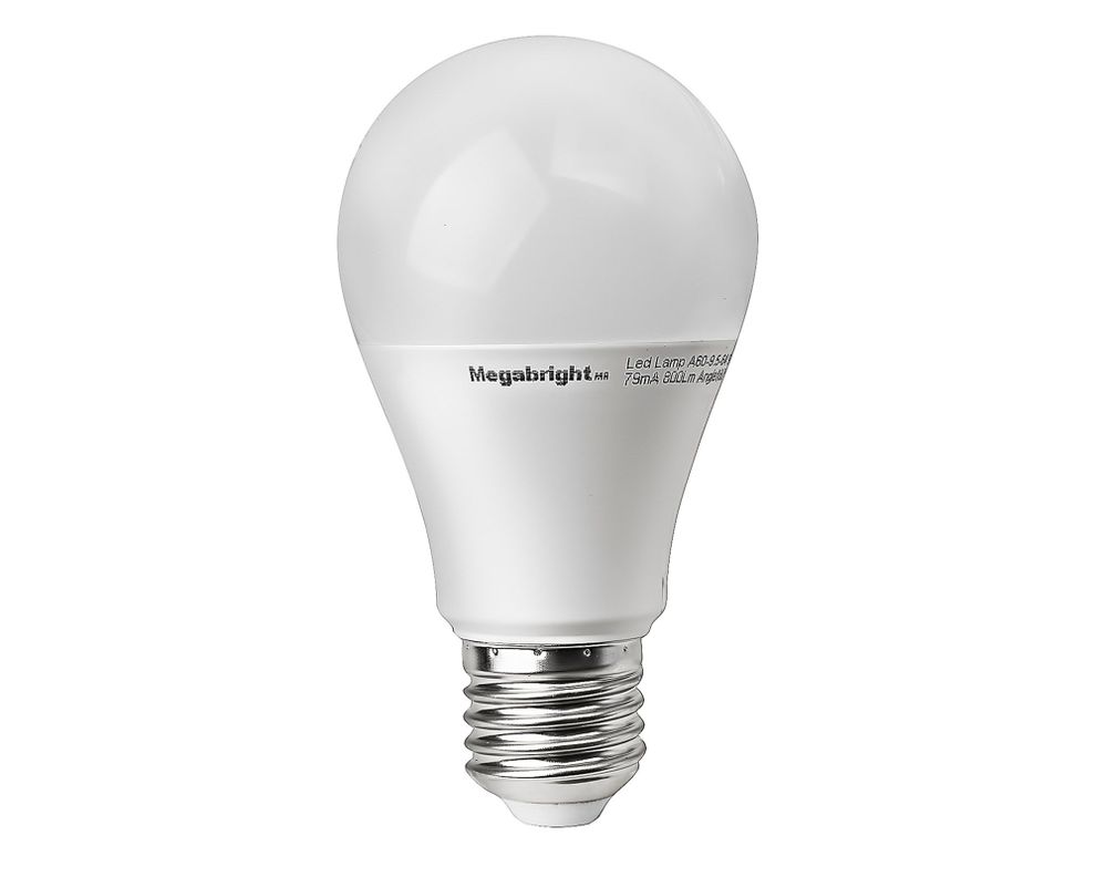 Ampolleta bright LED 9,5W E27 luz fría A60 2 unidades Megabright-2