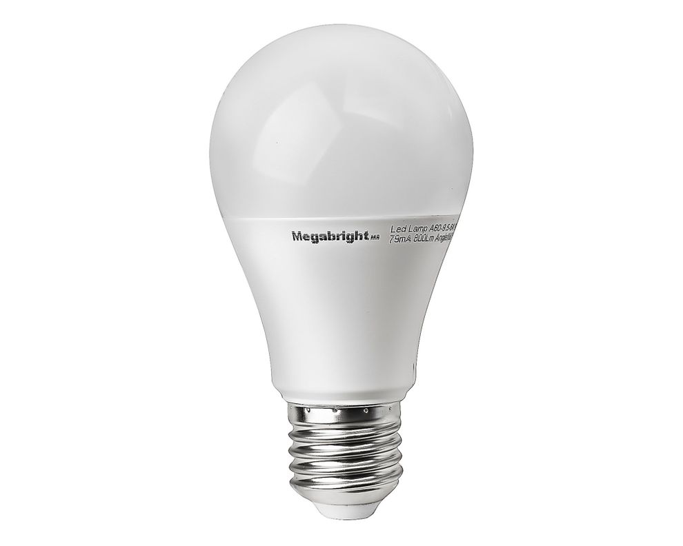 Ampolleta bright LED 7W E27 luz fría A55 Megabright-1