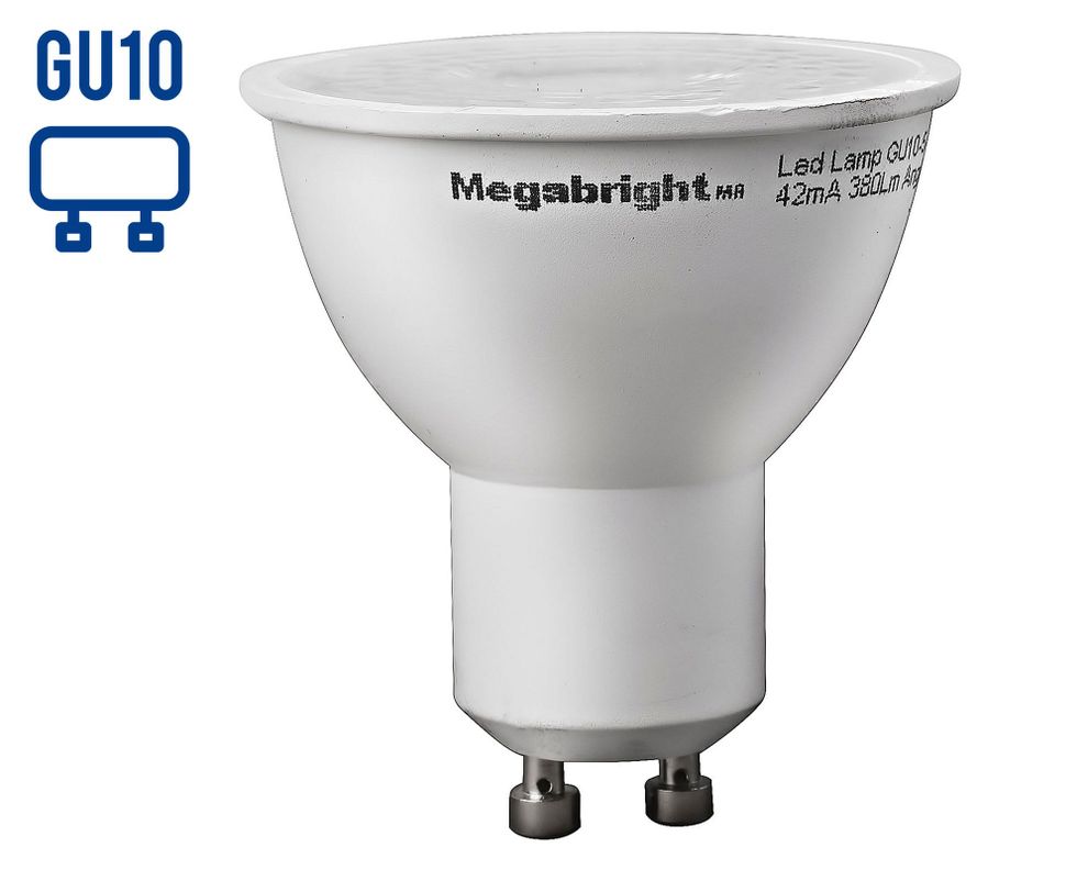 Ampolleta bright LED 5,5W GU10 luz fría PAR16 Megabright PRUEBA-0
