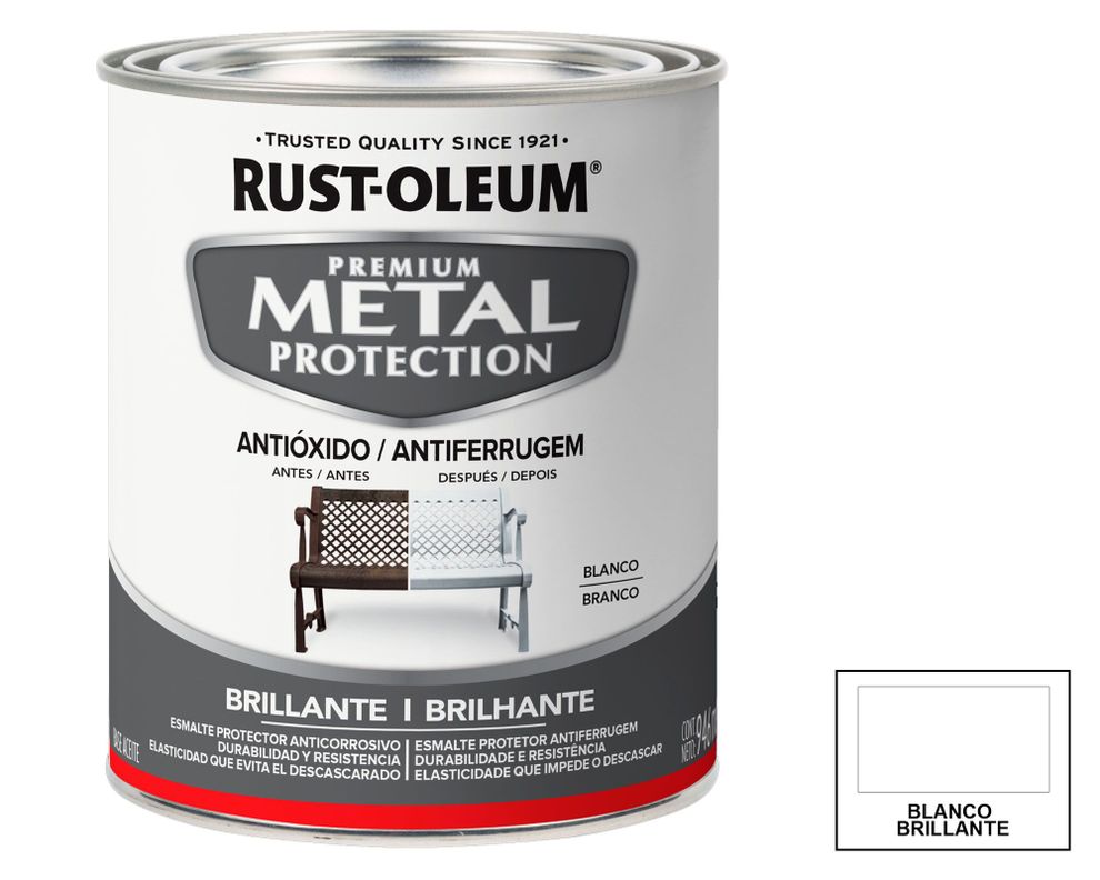 Esmalte anticorrosivo 946 ml Metal Protection blanco brillante Rust-Oleum.-0