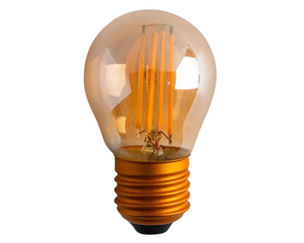 Ampolleta LED 4W E27 luz cálida mini globo Ledzone-0