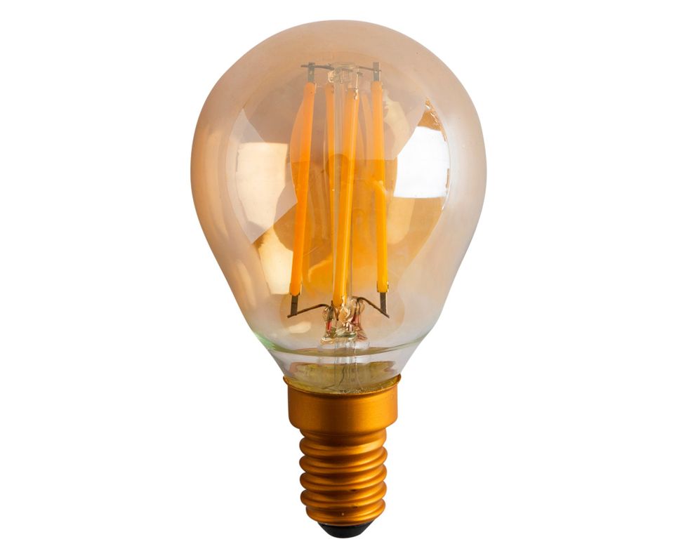 Ampolleta LED 4W E14 luz cálida mini globo Ledzone-0