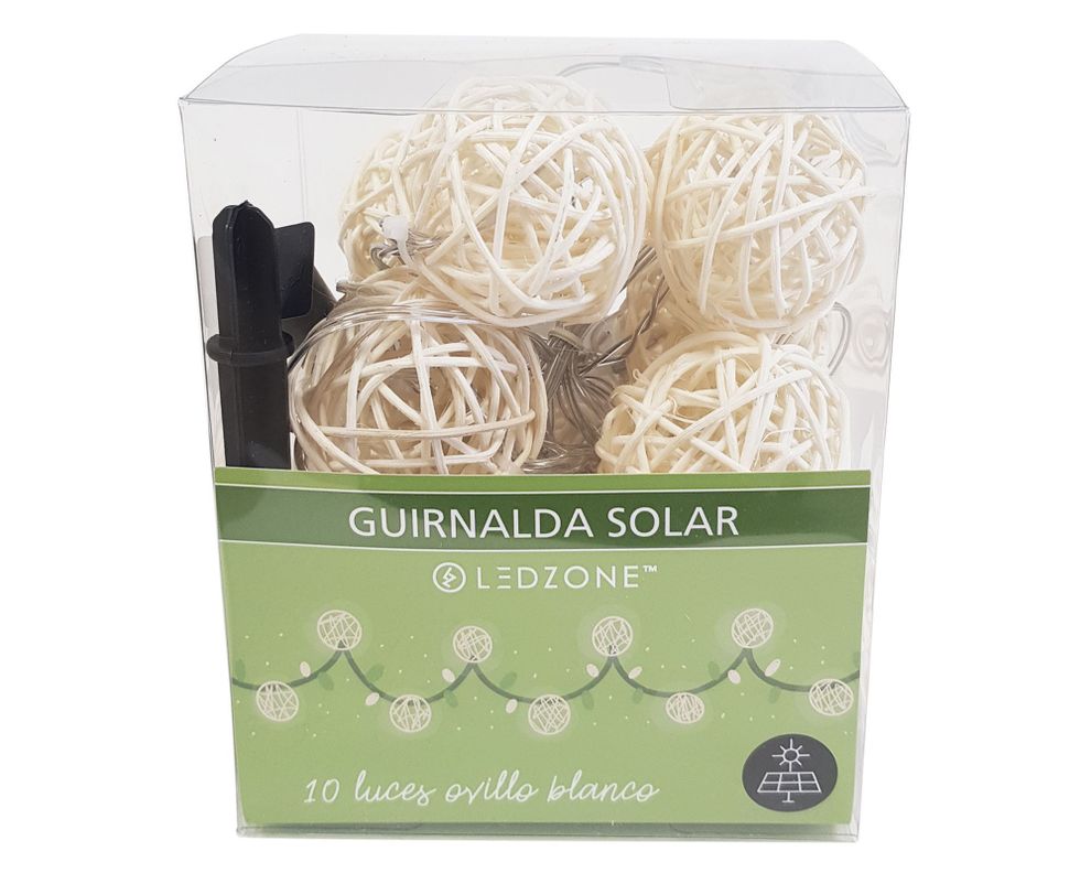 Guirnalda solar LED 10L Ovillo Ledzone-0