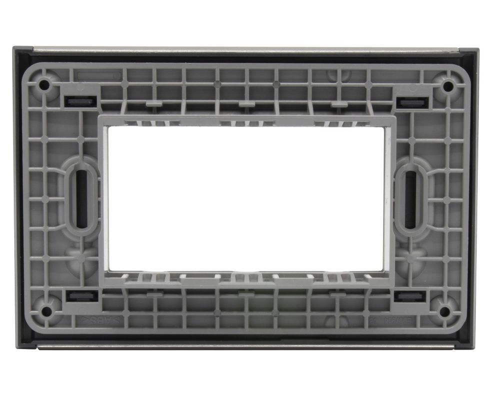 Placa 3 módulos + soporte Nobile titanio Bticino-3