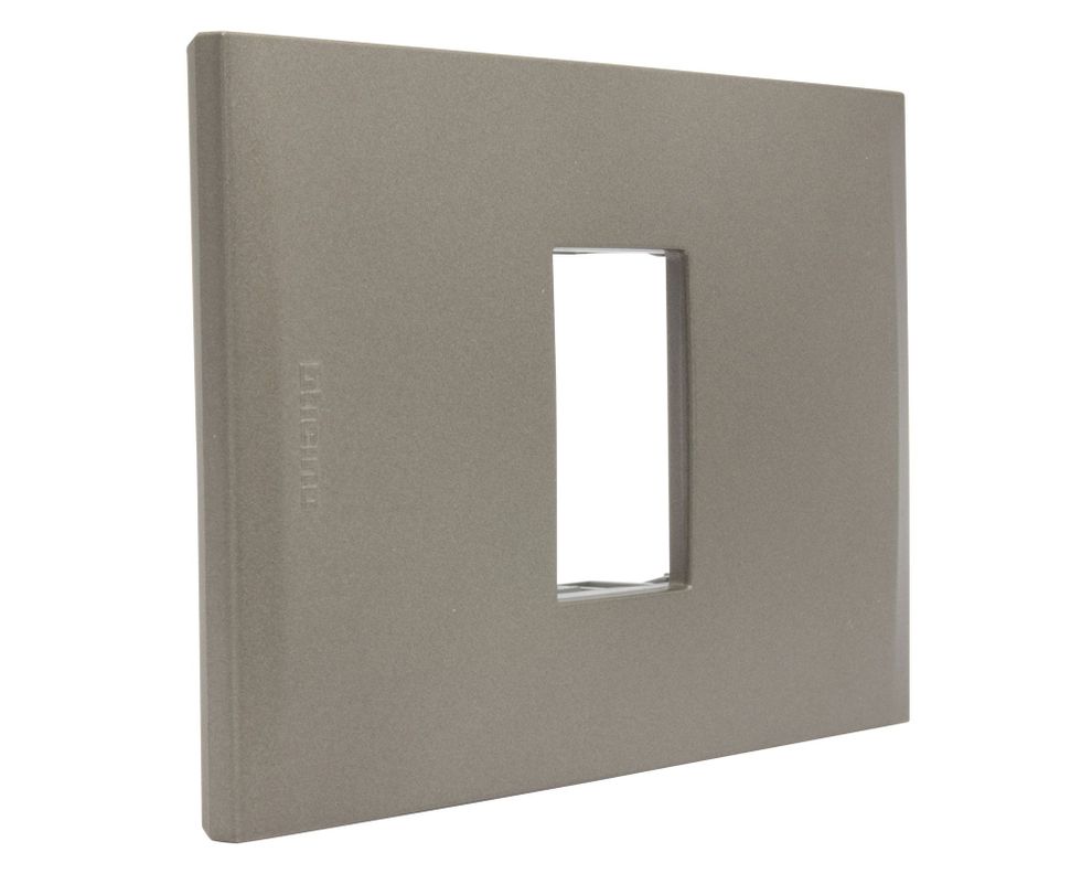 Placa 1 módulo + soporte Nobile terra Bticino-1