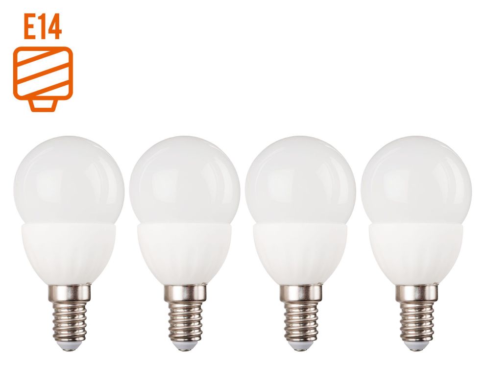 Ampolleta LED 60W E14 luz cálida 4 unidades Elfa.-0