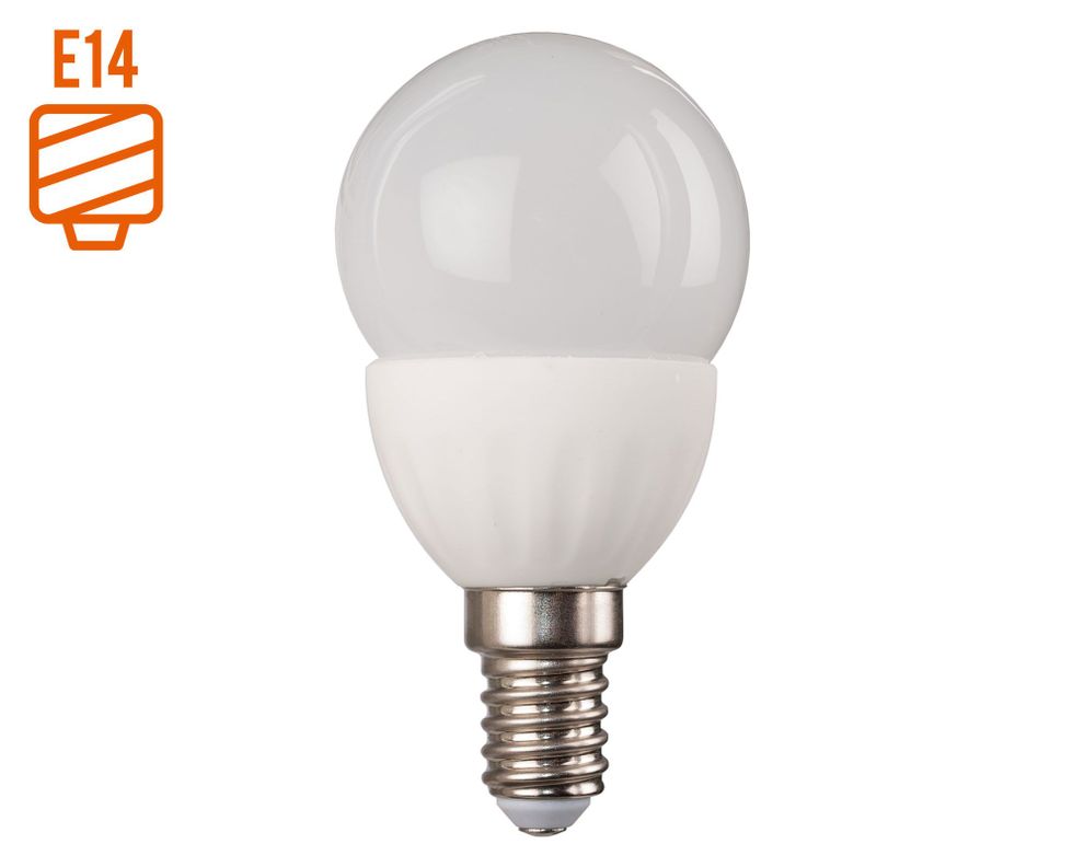 Ampolleta LED 6W E14 luz día mini bola G45 Elfa-0