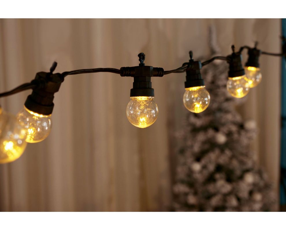 Guirnalda LED 3W 5.6 m 20L luz cálida negro/transparente-1