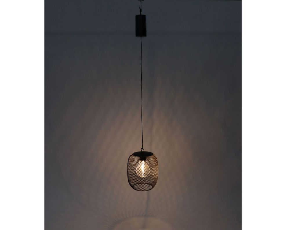 Lámpara colgar LED malla negro Abitare.-4