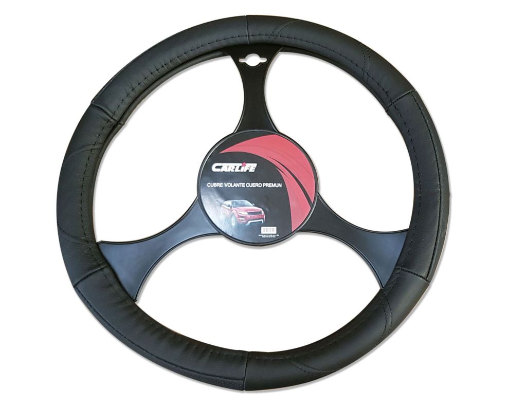 Cubre volante Premium negro Carlife-0