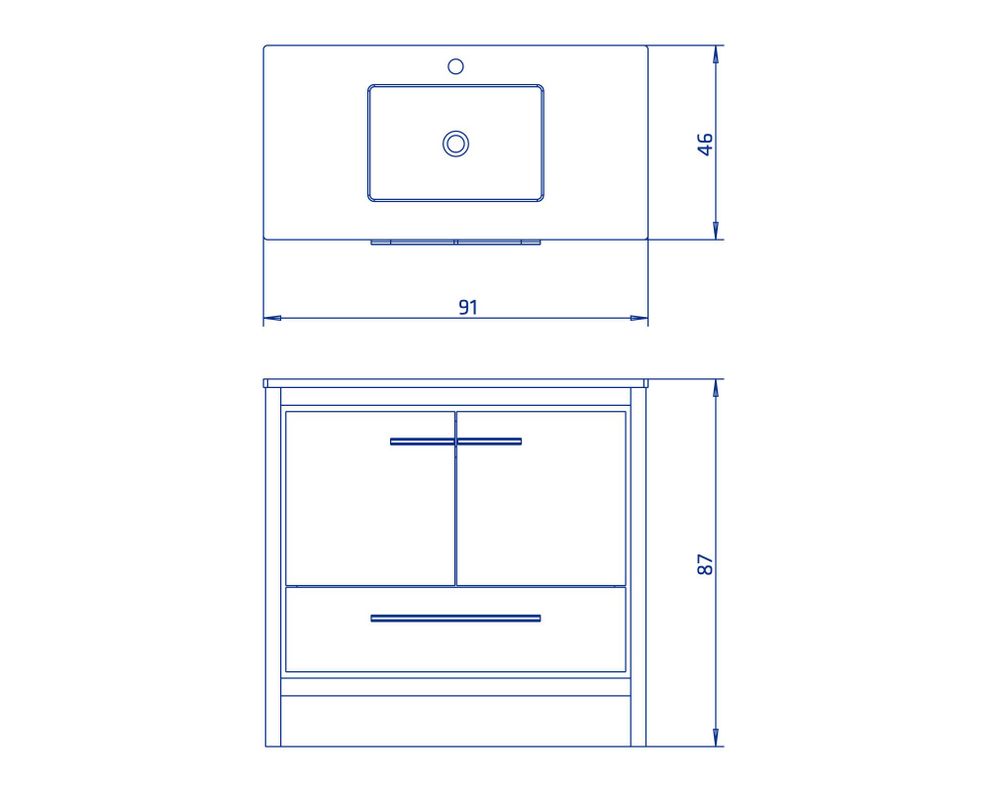 Mueble vanitorio 91 cm Carlo Vessanti.-2