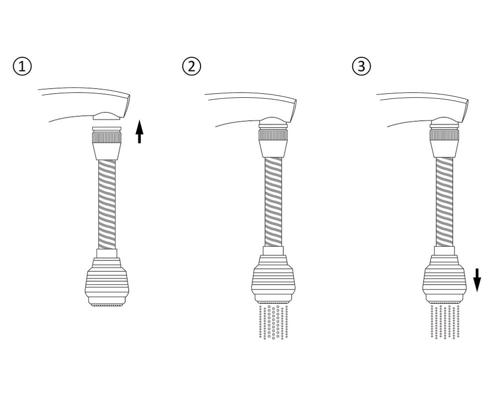 Aireador flexible 140 mm cromo/negro Flustem-3
