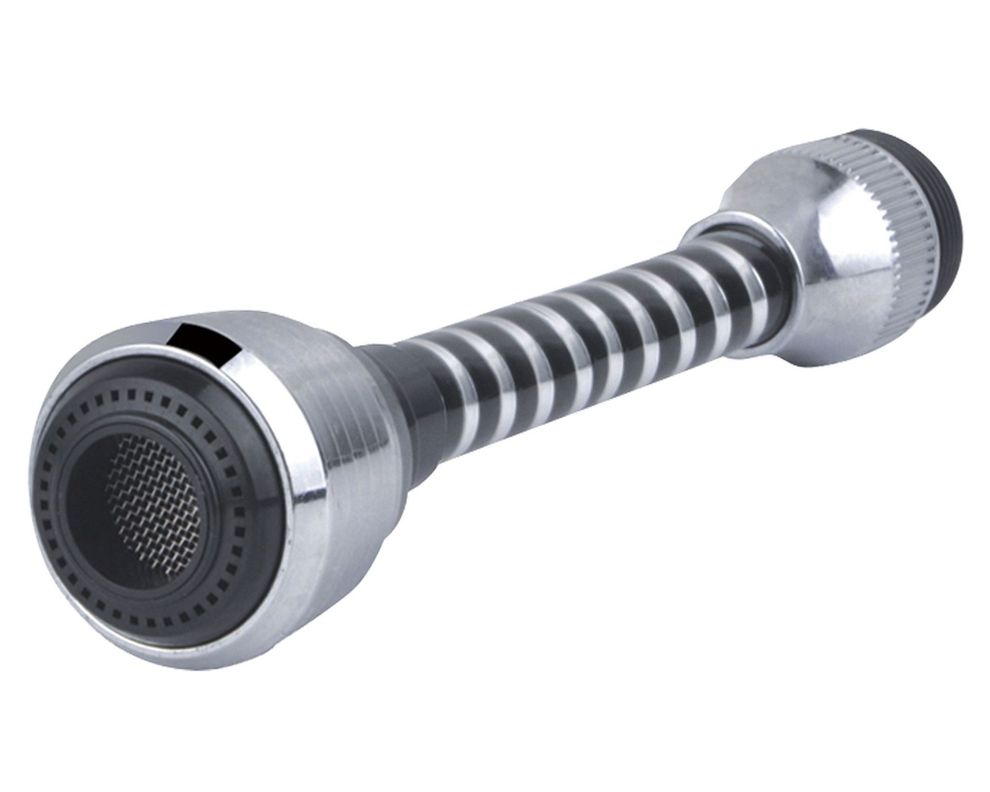 Aireador flexible 140 mm cromo/negro Flustem-0